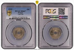 1932 10C Gad-286 F-138 MS67