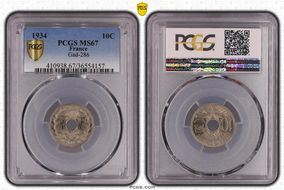 1934 10C Gad-286 F-138 MS67