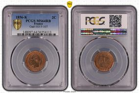 1856-K 2C Gad-103 F-107 MS64RB