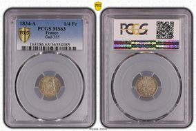1834-A 1/4 Fr Gad-355 MS63