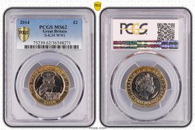 2014 £2 S-K34 WWI MS62
