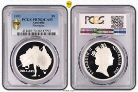 1993 $5 Aboriginal Exploration PR70DCAM