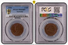1926 1/2D MS64BN