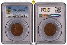 1936 1/2D MS63BN