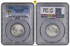 1933(C) 1/2 Rup SW-8.121 MS65