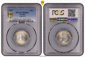 1917 1 Fr Gad-467 F-217 MS65+