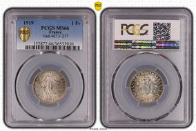 1919 1 Fr Gad-467 F-217 MS66