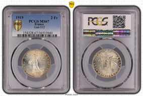 1920 2 Fr Gad-532 F-266 Semeuse MS67