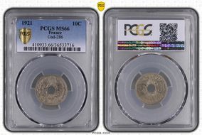 1921 10C Gad-286 F-138 MS66
