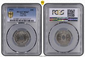 1931 25C Gad-380 F-171 MS67