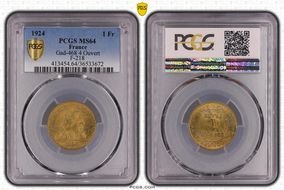 1924 1 Fr Gad-468 4 Ouvert F-218 MS64