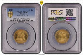 1925 1 Fr Gad-468 F-218 MS67