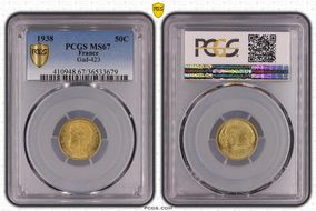 1938 50C Gad-423 F-192 MS67