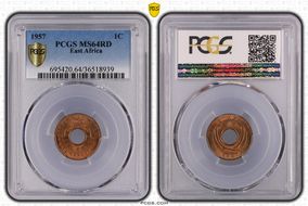 1957 1C MS64RD