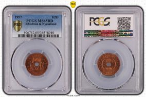 1957 1/2D MS65RD