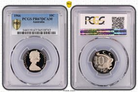 1966 10C PR67DCAM