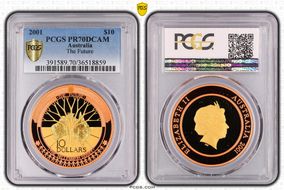 2001 $10 The Future PR70DCAM