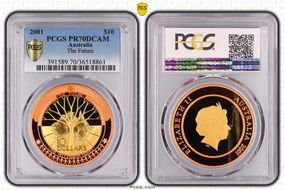 2001 $10 The Future PR70DCAM