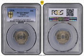 .1938. 10C Gad-287 F-139 MS67