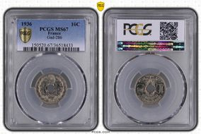 1936 10C Gad-286 F-138 MS67