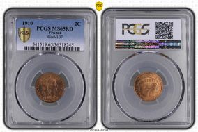 1910 2C Gad-107 MS65RD