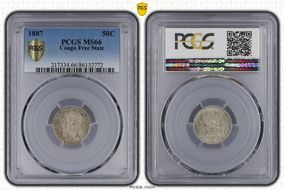 1887 50C MS66