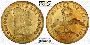 1795 $10 13 Leaves MS62