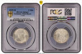 1939-B 2 Mk J-366 MS63