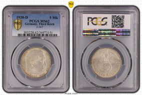 1938-D 5 Mk J-367 MS62