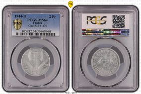 1944-B 2 Fr Gad-536 F-270 MS64