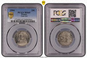1904 25C Gad-364 F-169 MS65