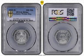 1923-D 200 Mk J-304 MS64