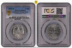 1922-J 3 Mk Constitution J-303 MS65