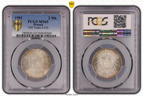 1901 2 Mk 200 Years J-105 MS65