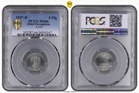 1947-D 5 Pfg J-374 MS66