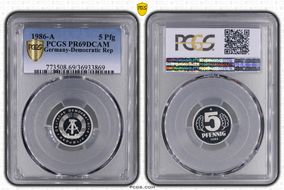 1986-A 5 Pfg PR69DCAM