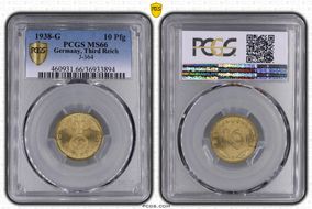 1938-G 10 Pfg J-364 MS66