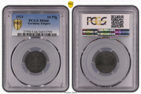 1921 10 Pfg Zinc J-299 MS66
