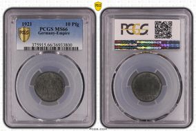 1921 10 Pfg Zinc J-299 MS66