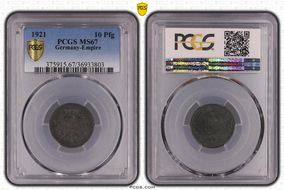 1921 10 Pfg Zinc J-299 MS67