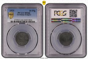 1921 10 Pfg Zinc J-299 MS66