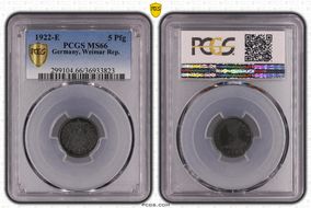1922-E 5 Pfg J-297 MS66