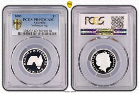 2003 $1 Volunteers Ag PR69DCAM