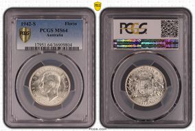 1942-S Florin KM-40  Ag MS64