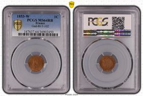 1853-W 1C Gad-86 F-102 MS64RB