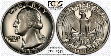 1968-S 25C PR69DCAM