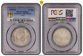 1939-D 5 Mk J-367 MS63