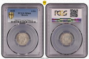 1828 6 Kr MS64