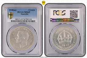 1938 Crown KM-34  Ag MS62