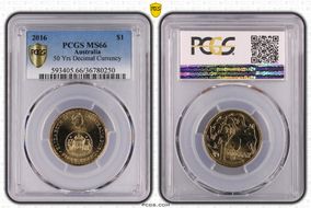 2016 $1 50 Yrs Decimal Currency MS66